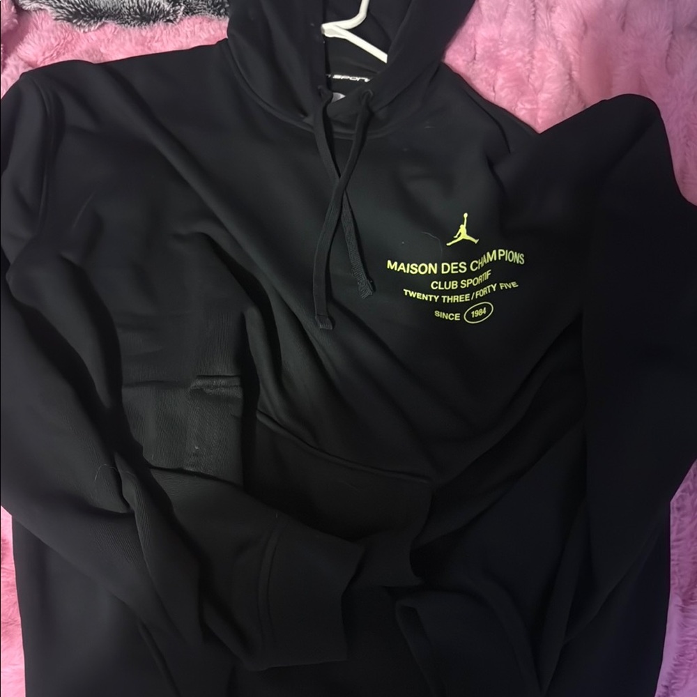 Jordan Black Bomber Jacket with Yellow Accents